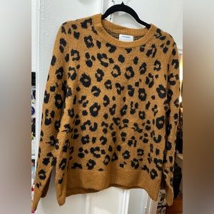 Old Navy cheetah print sweater
